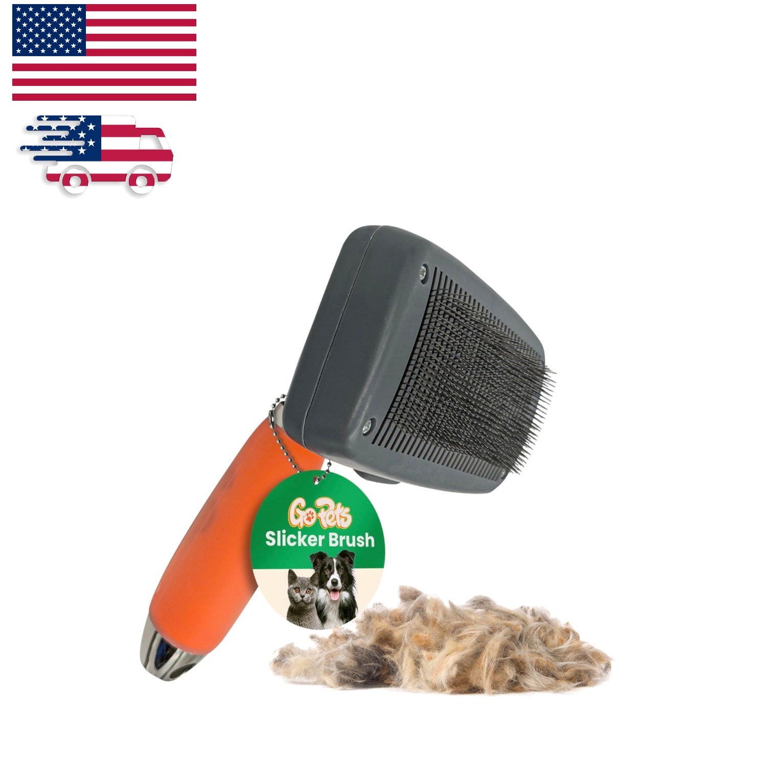 Complete Grooming Tool – Self-Cleaning Slicker Brush & Deshedding Comb for Pets