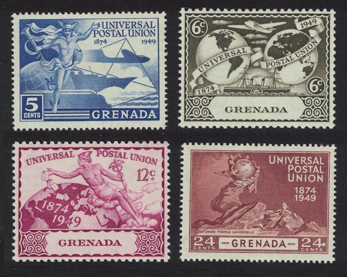 Grenada 75th Anniversary of UPU 4v 1949 MNH SG#168-71 Sc#147-150