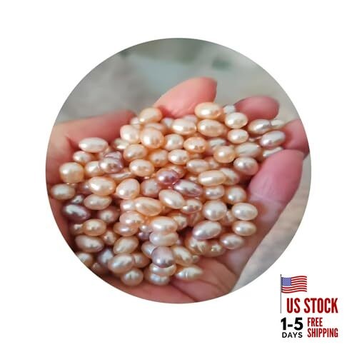 50 Pcs Real Pearls for Jewelry Making AAA 7-8 mm Non-Porous 7-8 mm no holes.