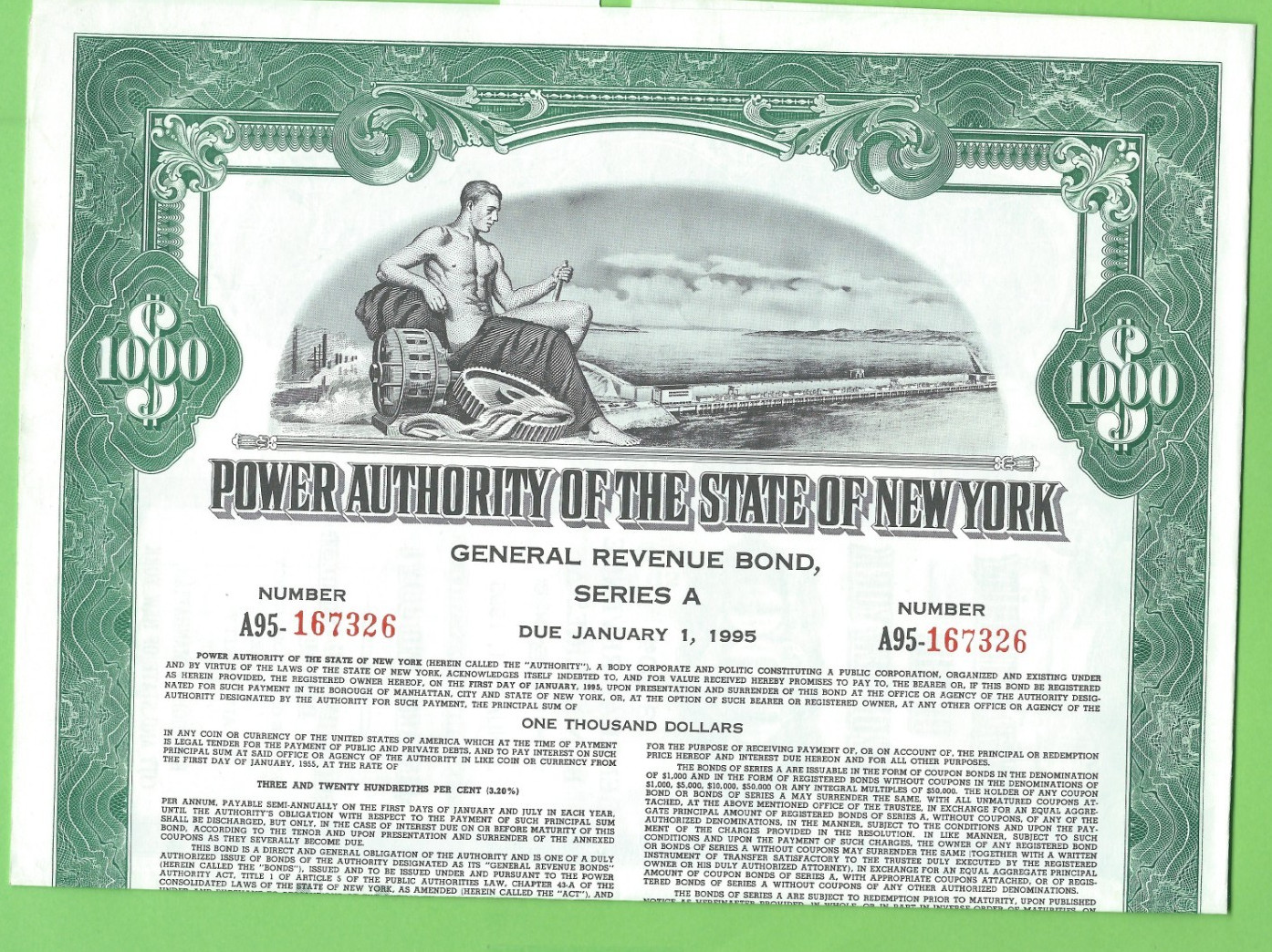 Power Authority of the State of New York, Bond $1000,