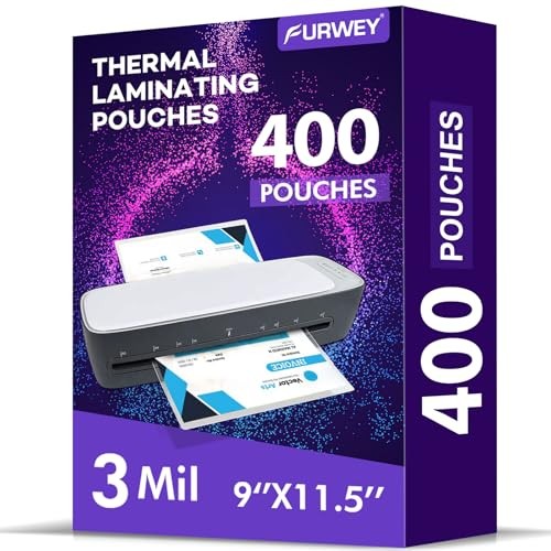 400 Pack Laminating Sheets, Holds 8.5 x 11 Inch 400PACK-3Mil (9 x11.5Inches)