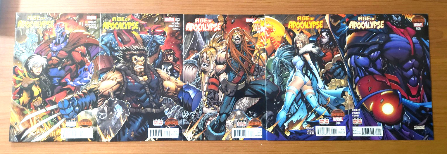 Secret Wars: Age Of Apocalypse (2015) #1-5 Complete Set - Connecting Covers