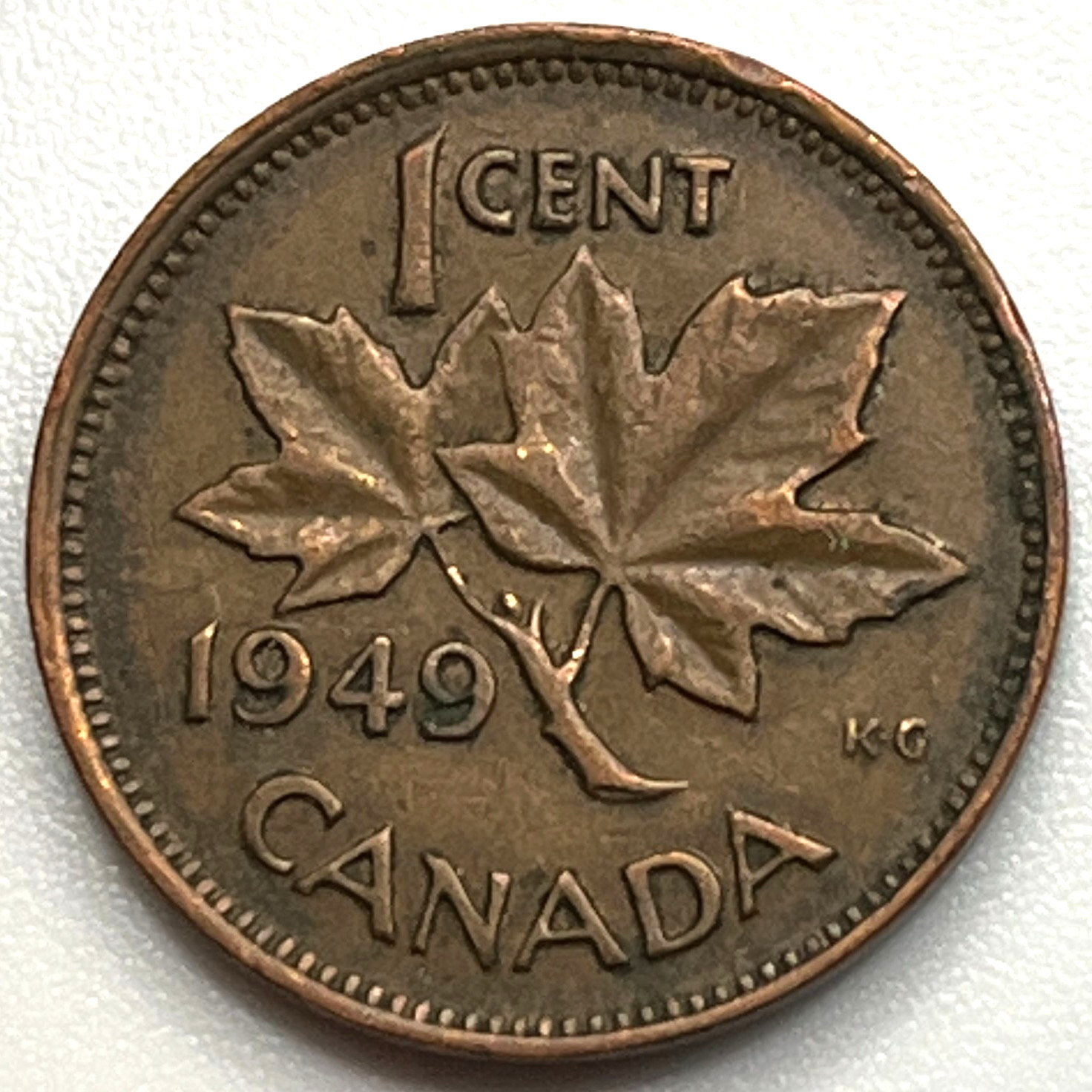 Canada / 1 Cent / 1949 ("A" Between Denticles) / KM#41 / (03-1234)