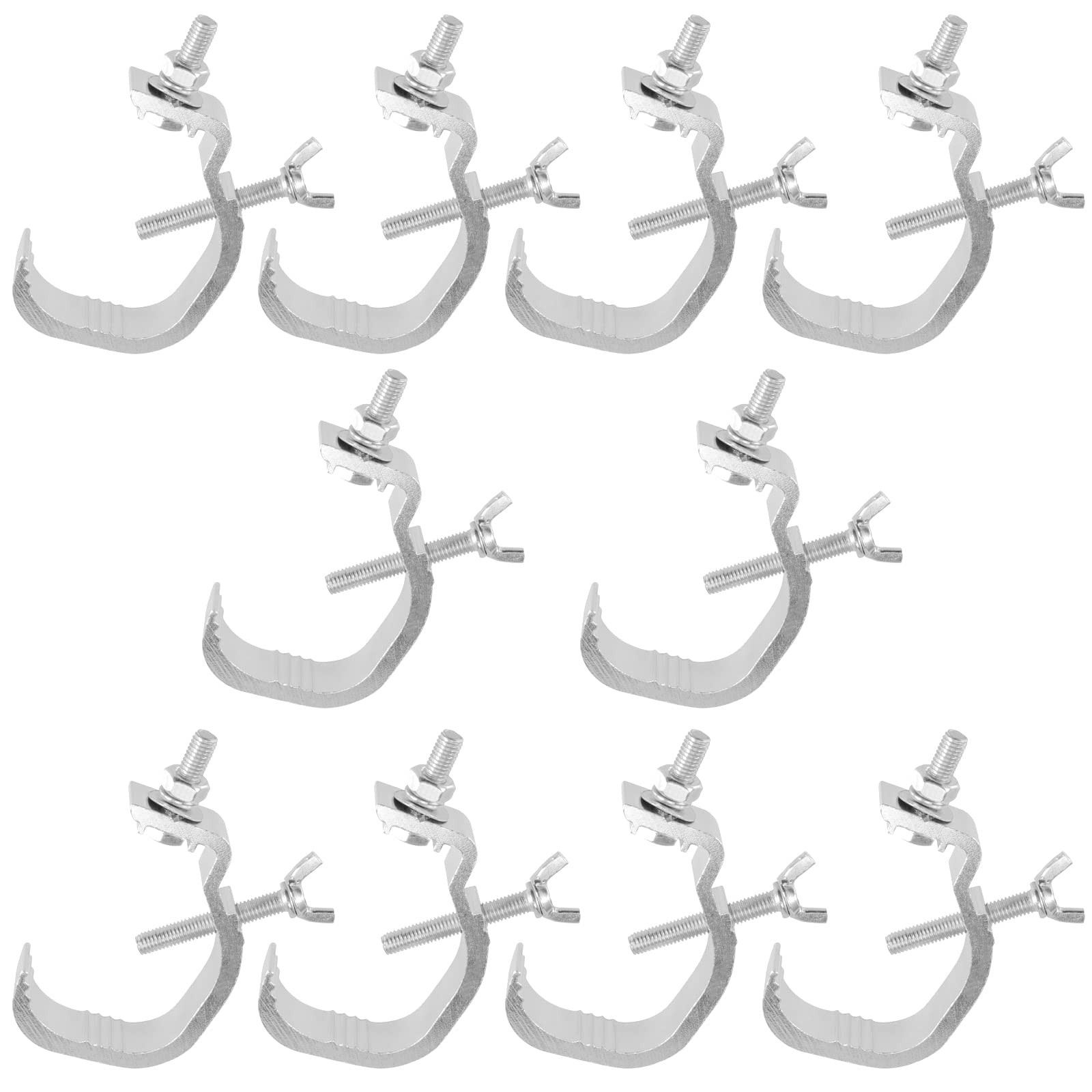 10PCS Stage Light Clamp Hook, 1.2-2 Inch Truss Clamp, Aluminium DJ Light Clam...