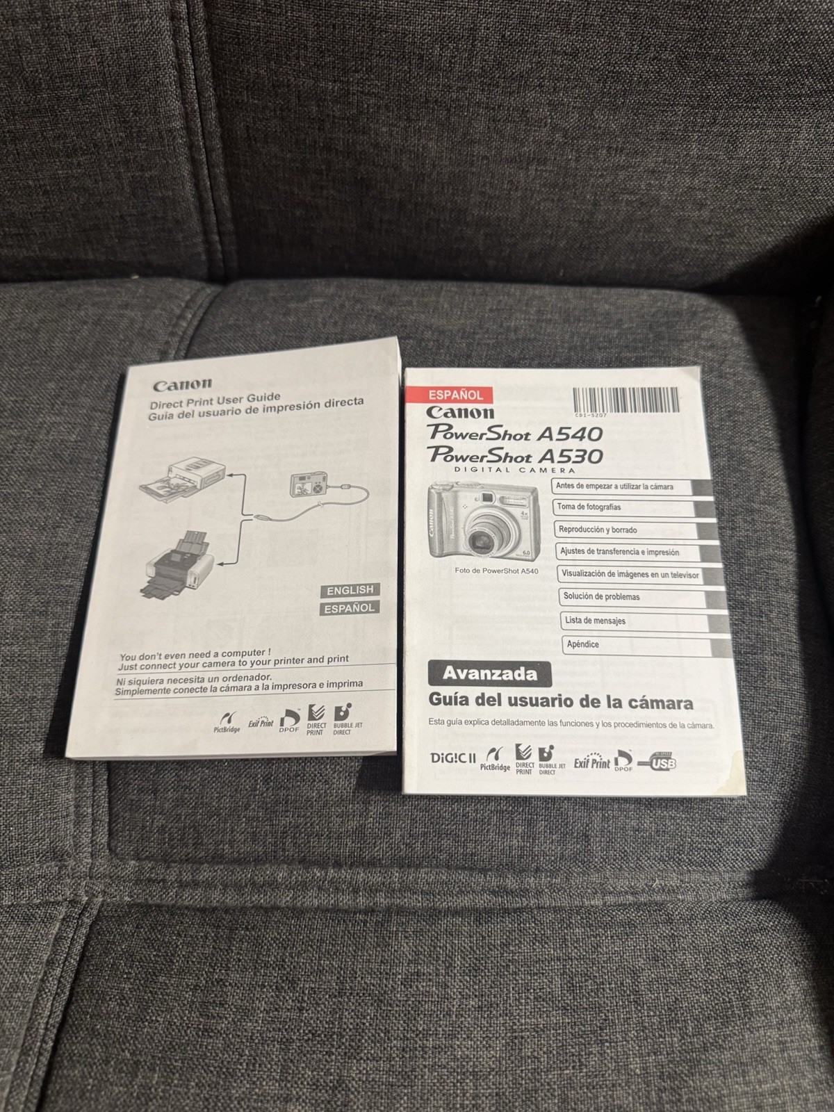 Canon PowerShot A540 A530 Digital Camera User Guides Manuals