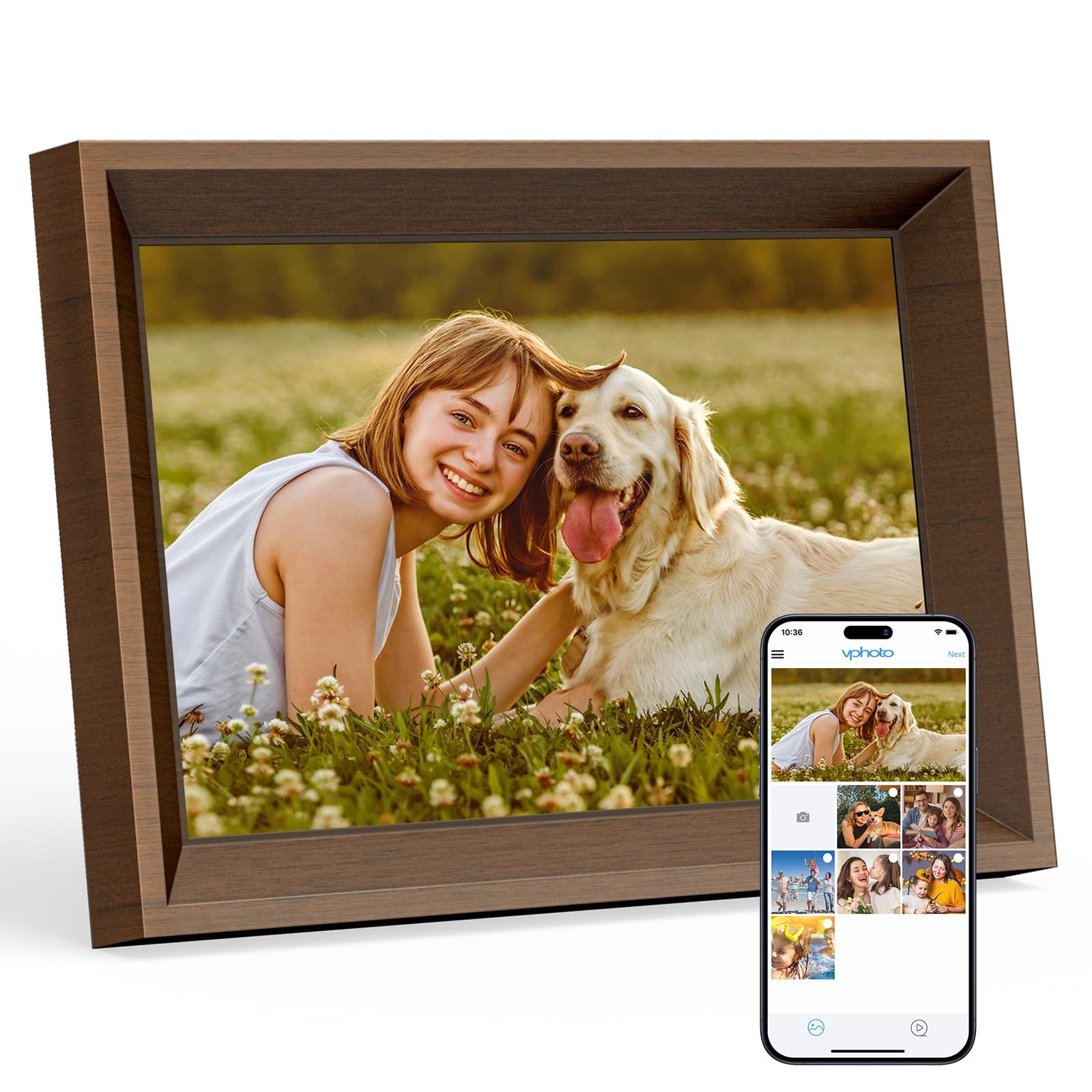 Digital Picture Frame -10.1 WiFi Digital Photo Frame for Gifts,Show Videos on...