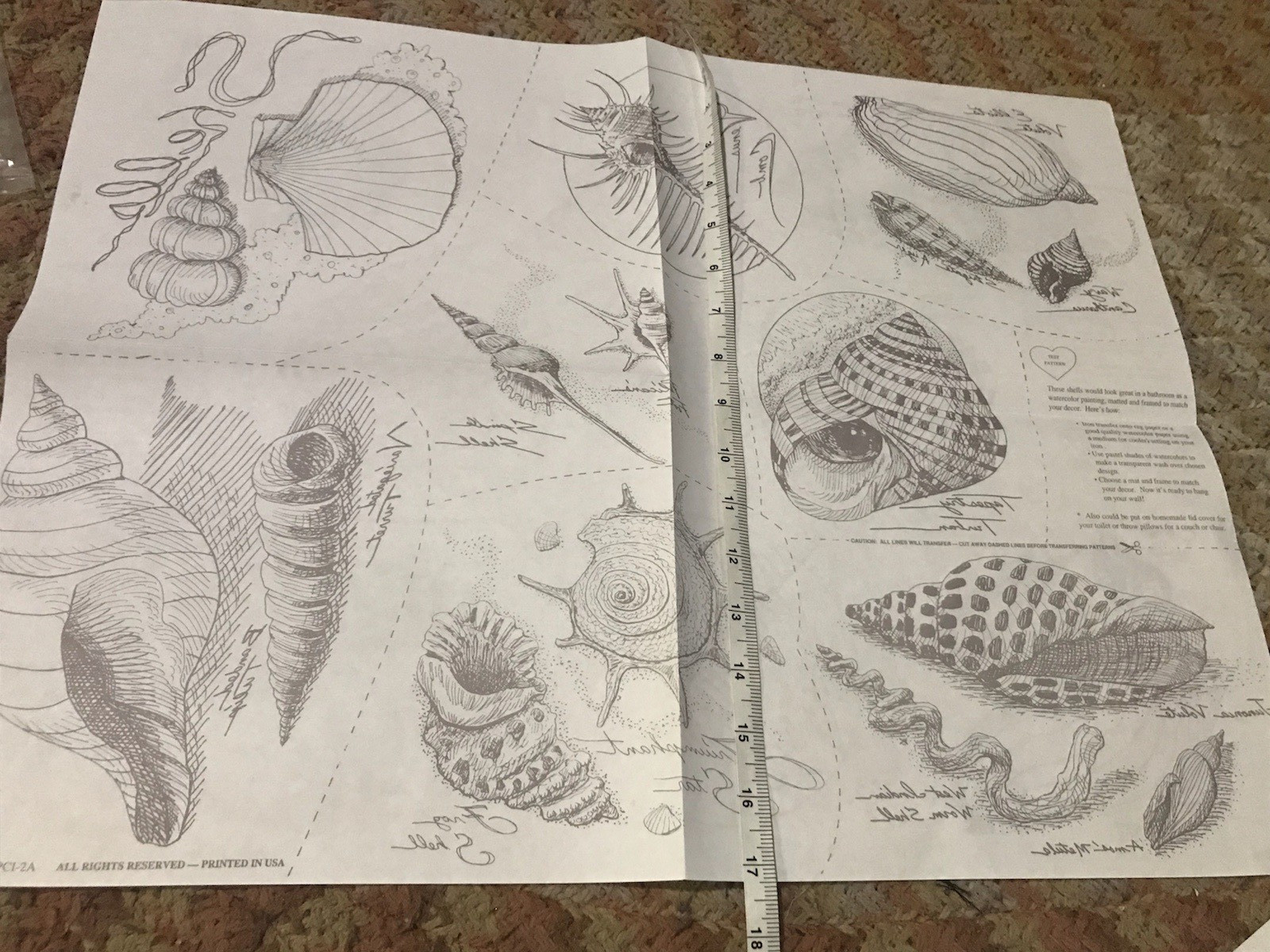 1990 FC&A PATTERN CLUB 1 uncut Sheet Lot Of Iron-On Transfer Patterns Paint