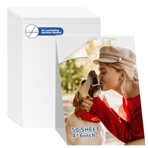 50 Sheets Self Seal Laminating Pouches 4x6 Self Adhesive Laminating 4x6inch