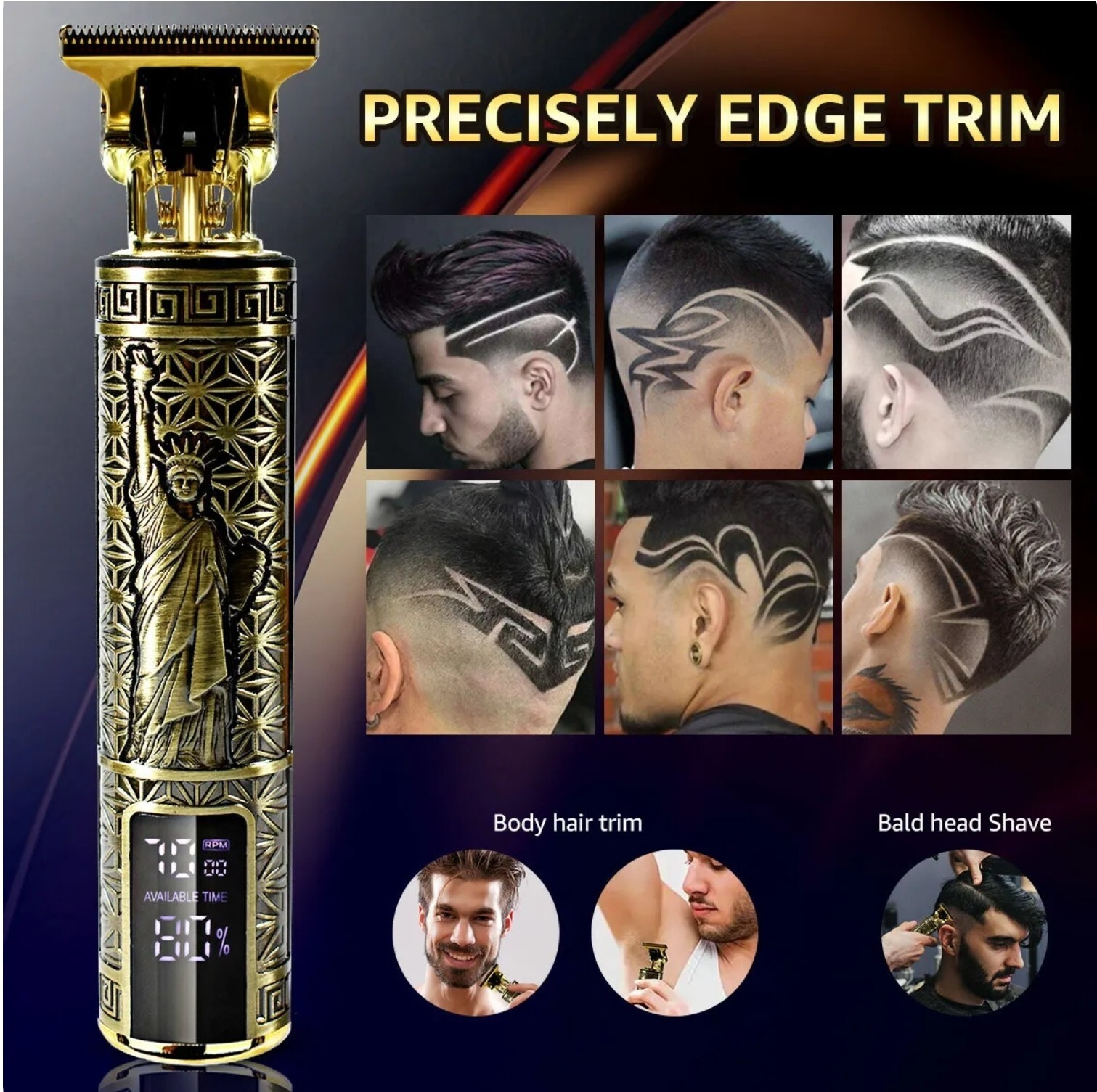 Professional Mens Hair Clippers Shaver Trimmers Machine Cordless Beard Electric