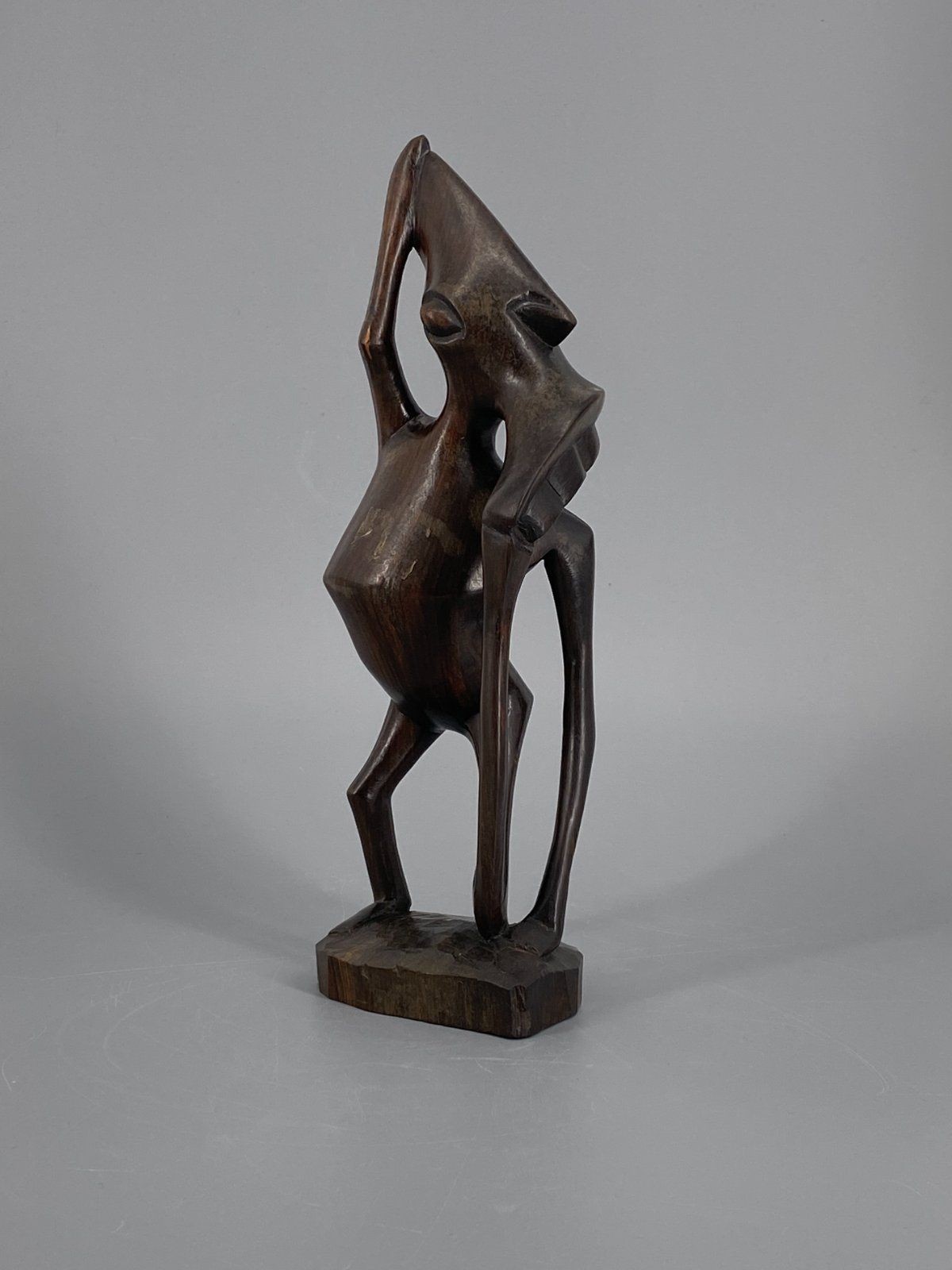 * EBONY FIGURE SCULPTURE MACONDE ABSTRACT BRUTALIST AFRICA