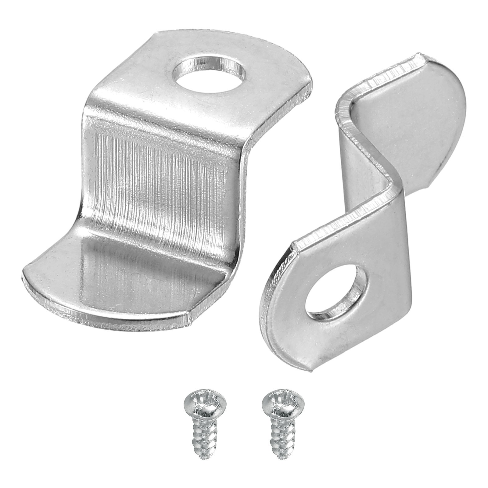 20Pcs 3/8" Offset Canvas Clips, Picture Framing Mirror Clip with 1 Hole, Silver