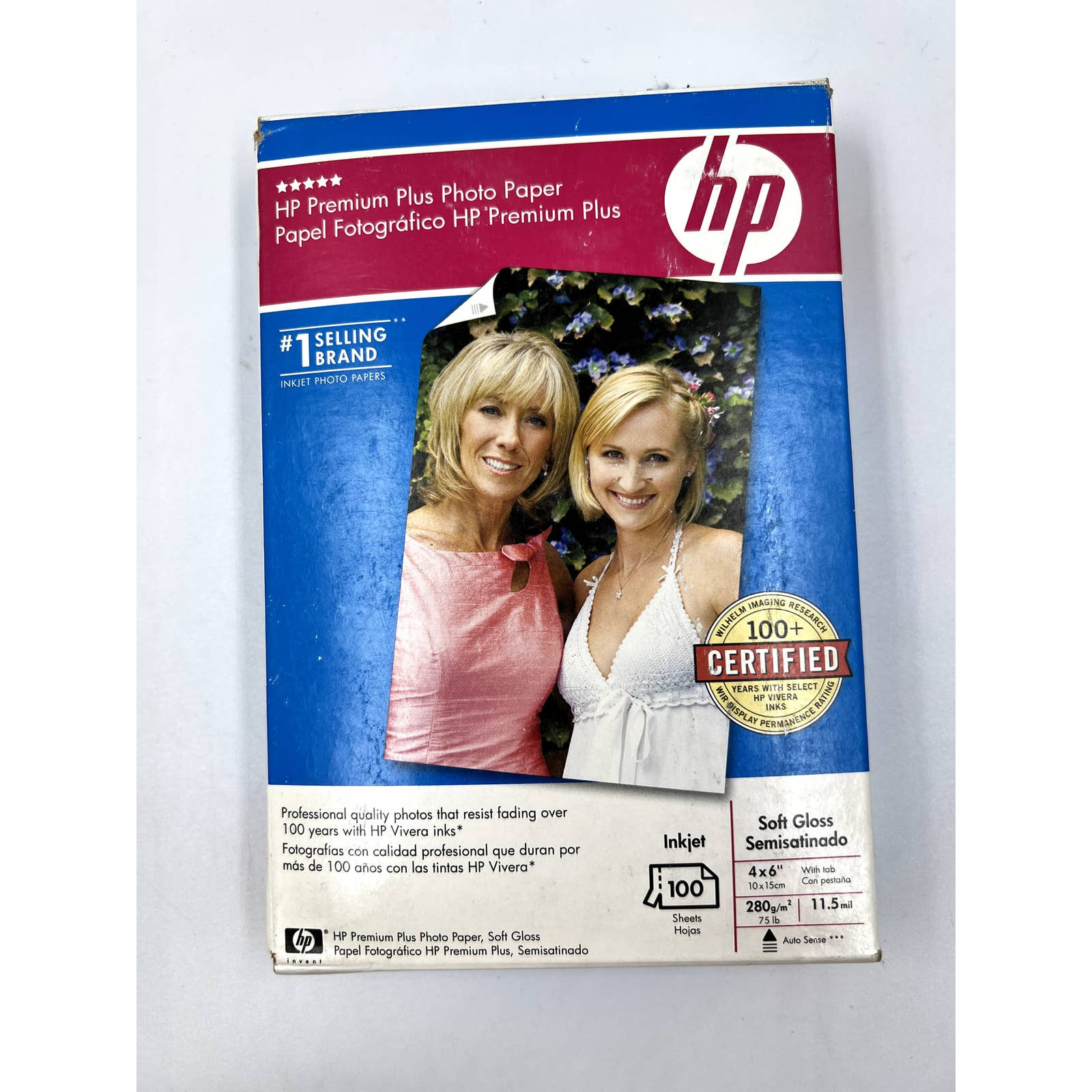 HP Premium Plus Photo Paper Soft Gloss 4x6" New 100 Sheets