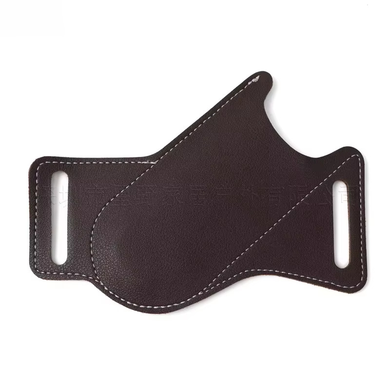 1PC Leather Knives Sheaths EDC Folding Knives Carrier Survival Waist Belt Clip B