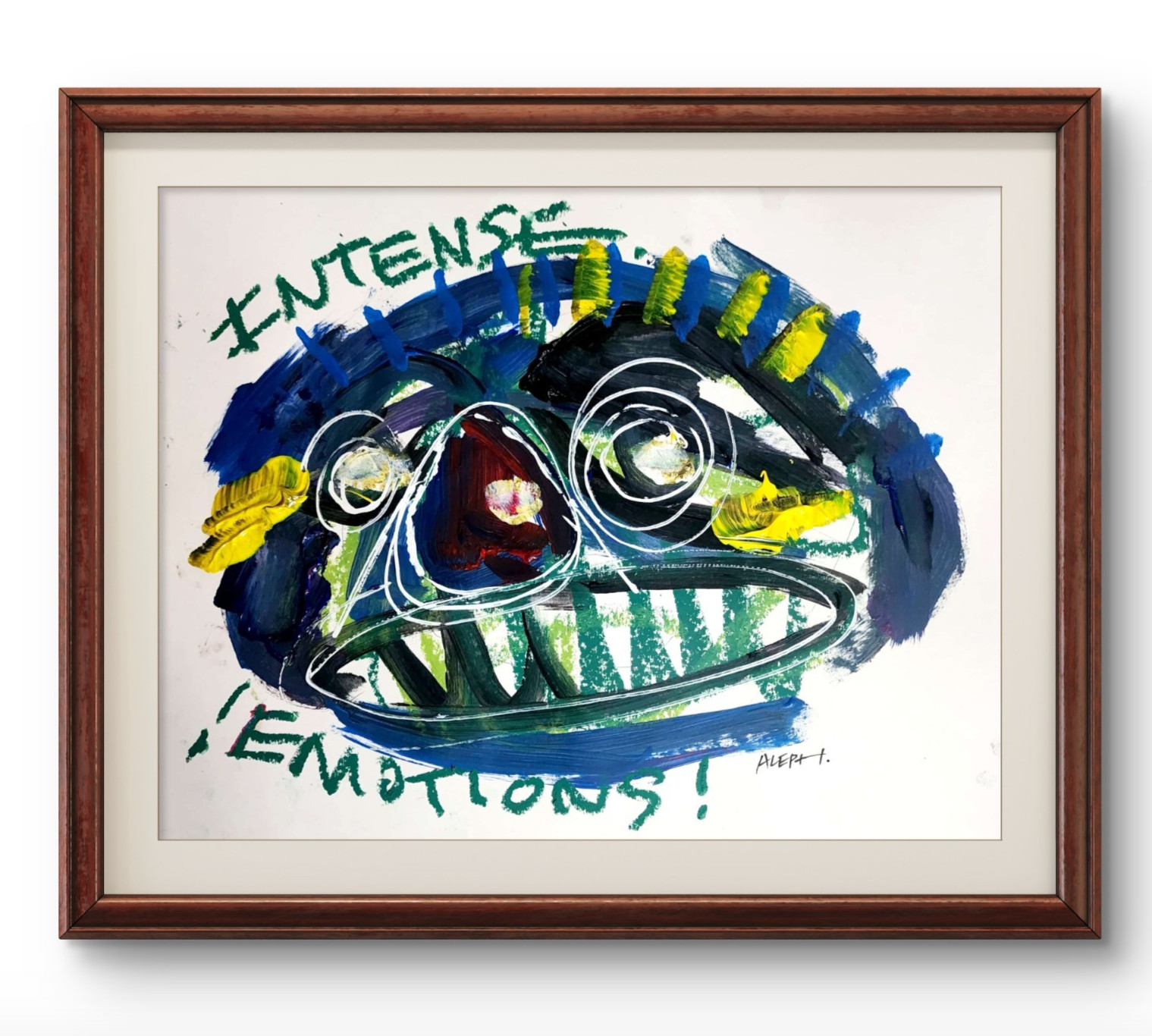 Aleph Original Art 14x11 Unique Abstract Expressionism Wall Art Gallery Paper