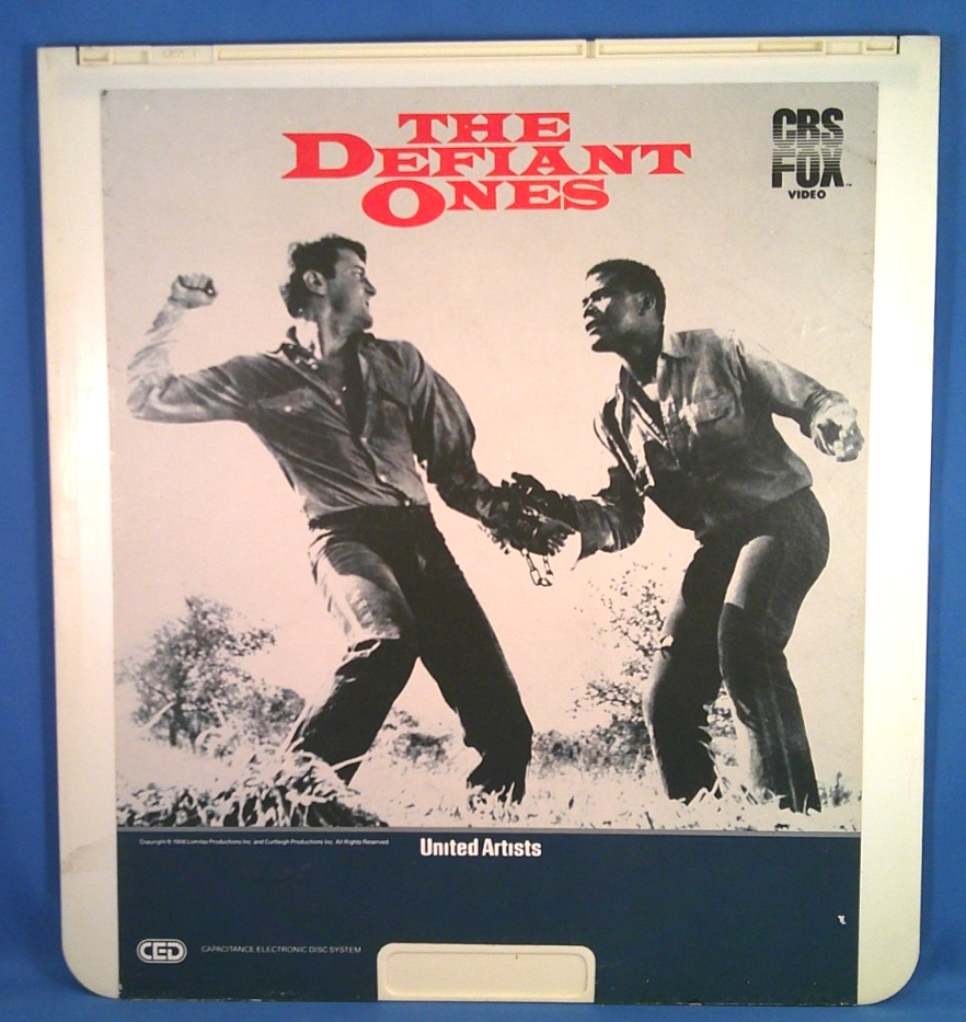 RCA CED VIDEODISC! - THE DEFIANT ONES with Tony Curtis & Sidney Poitier
