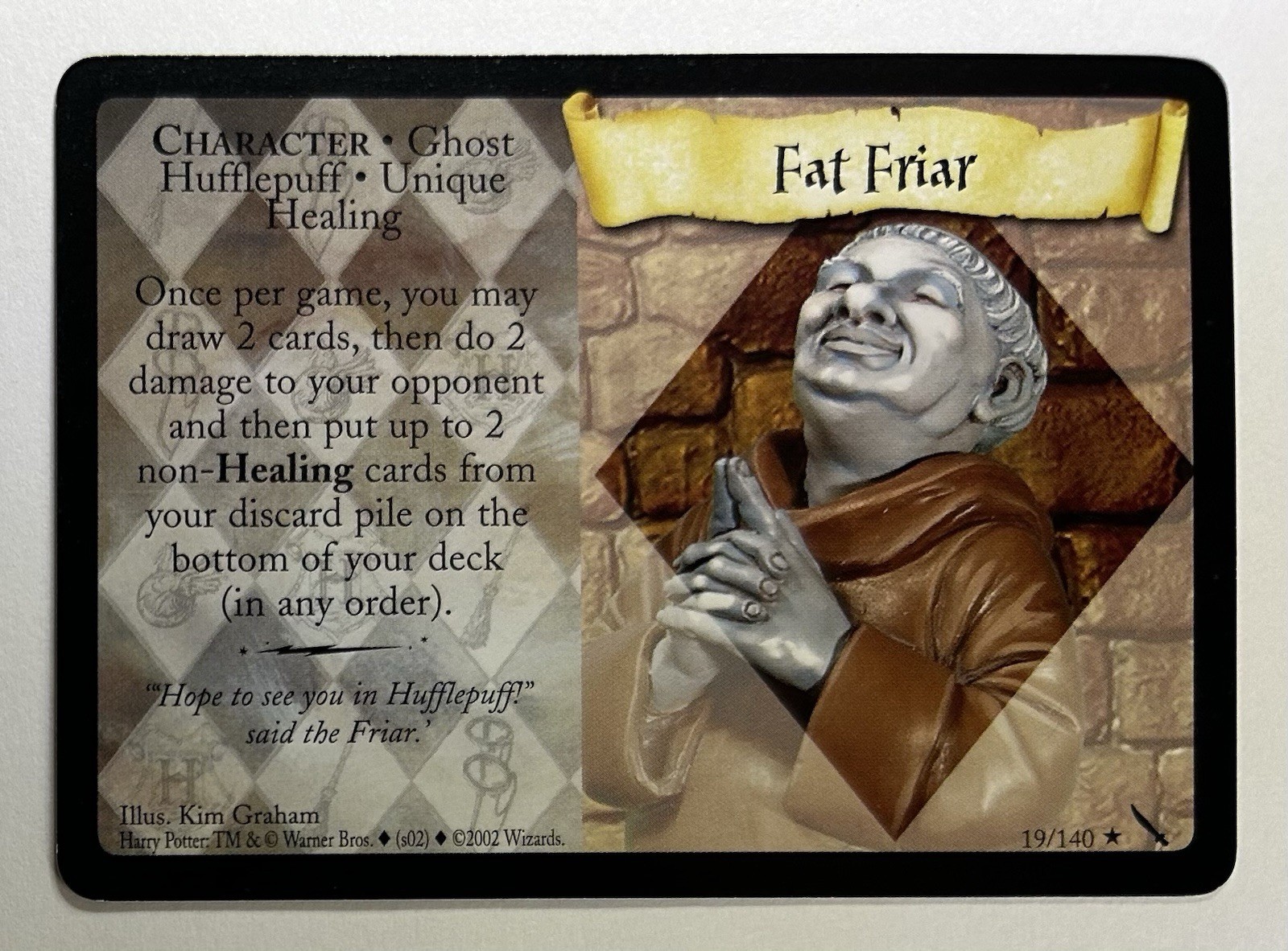 Harry Potter TCG Fat Friar Chamber of Secrets 19/140 Rare Unplayed