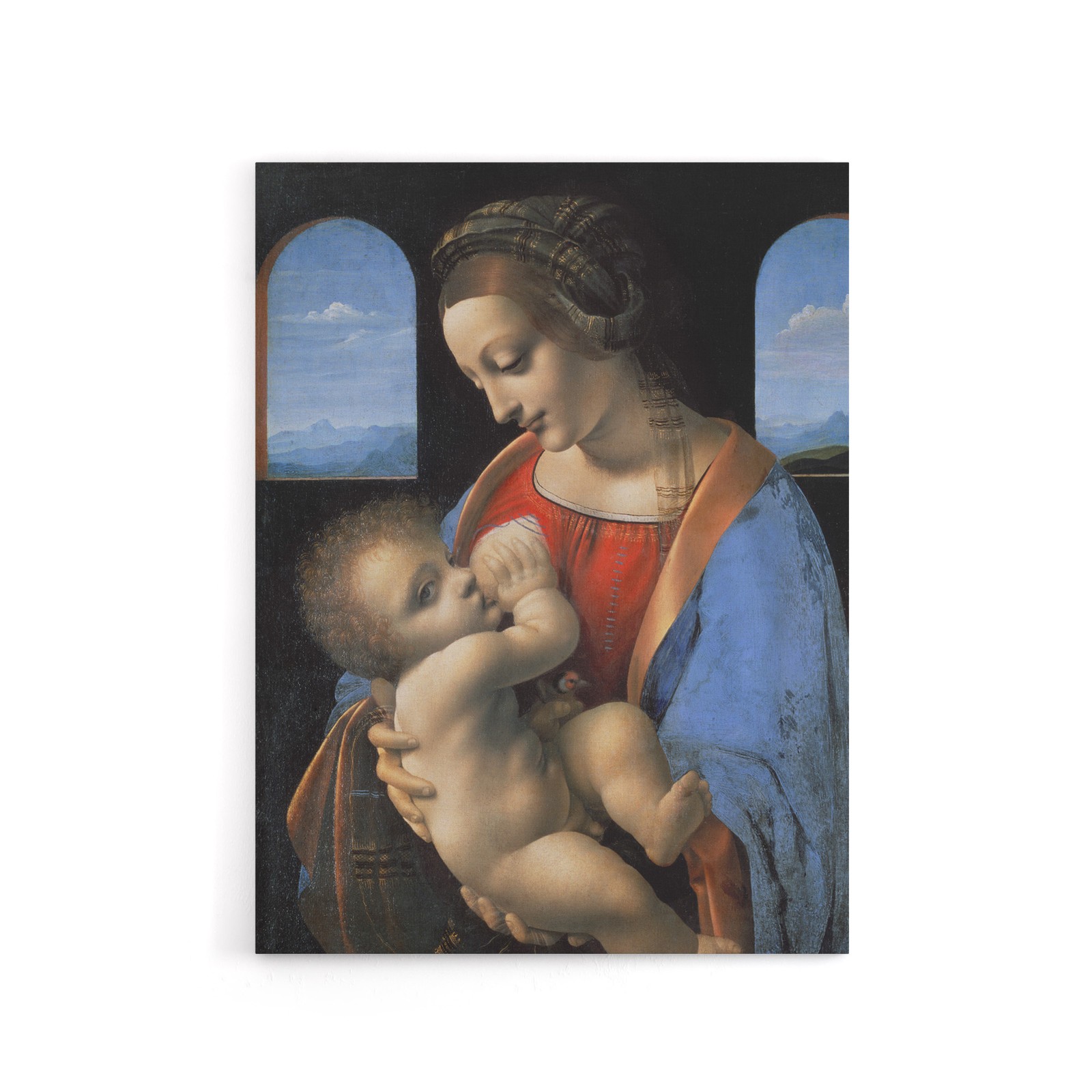 Madonna Litta Virgin Mary da Vinci Vintage Canvas Wall Art Print