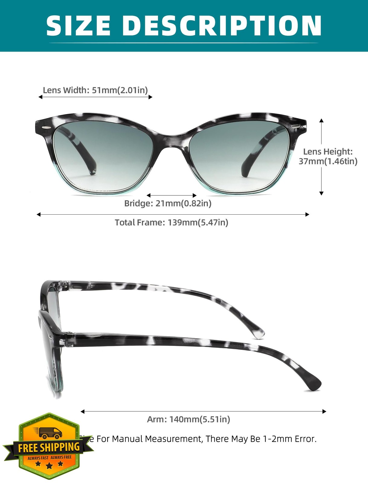 MODFANS 4 Pack Women Reading Glasses Blue Light Blocking 2.0 Readers