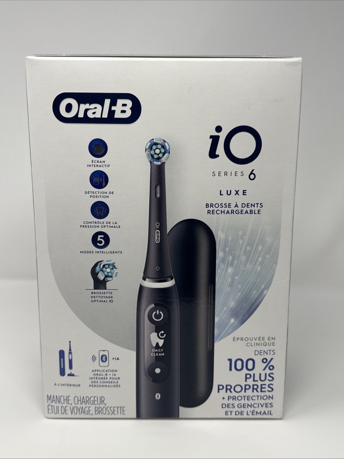 Sealed* Oral-B iO Series 6 Luxe Electric Rechargeable Toothbrush, Black Lava