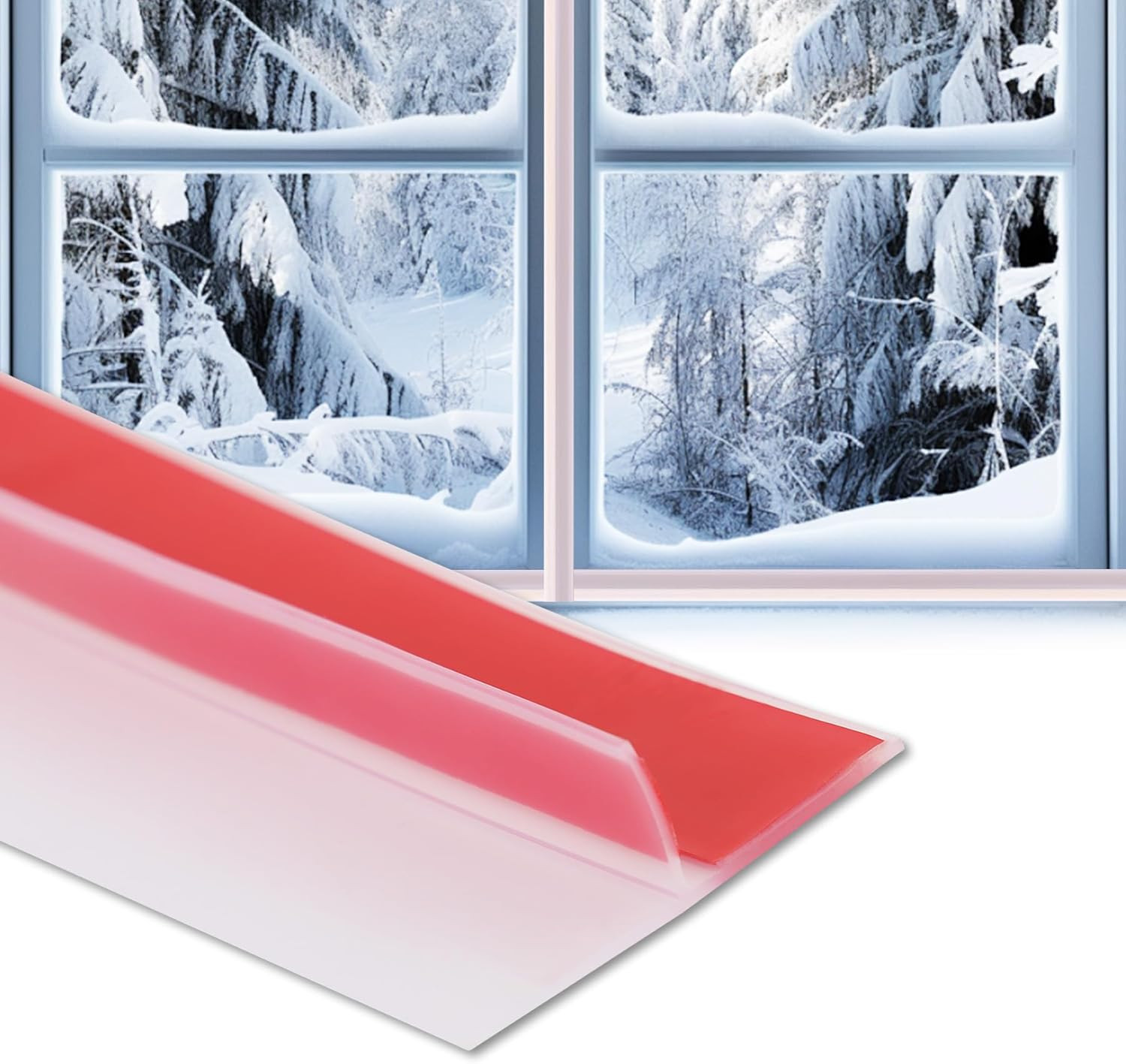 T-Shaped Silicone Weather Stripping Draft Stopper, 122" L x 1.97" W Self-Adhesiv