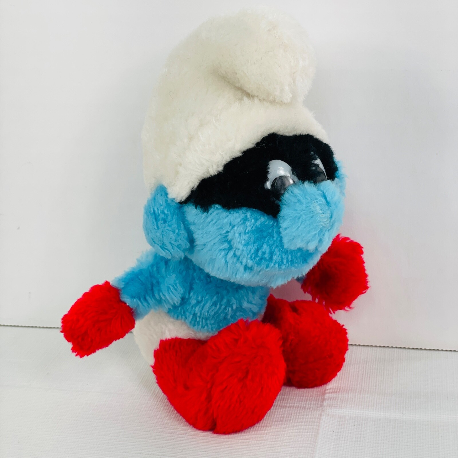 Vintage Smurfs Plush Masked Smurf 7 Inch Plush Peyo Wallace Berrie & Co. 1983