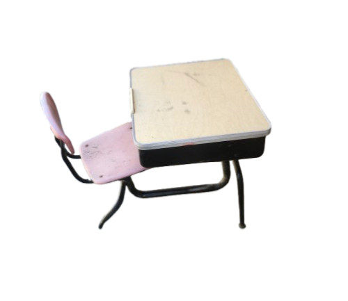 Vintage Pink American Seating Co. Children’s Flip Top Elementary School Desk