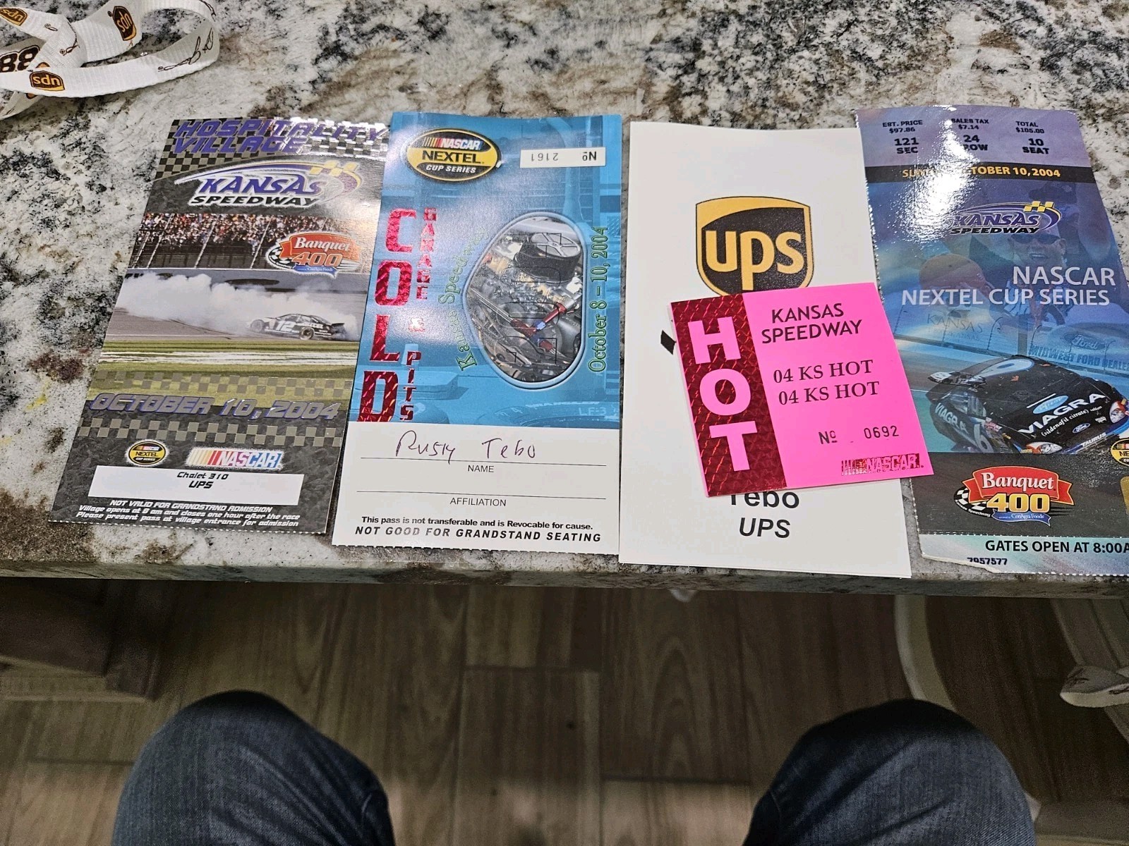 Kansas Speedway Tickets From 2004 With Holder