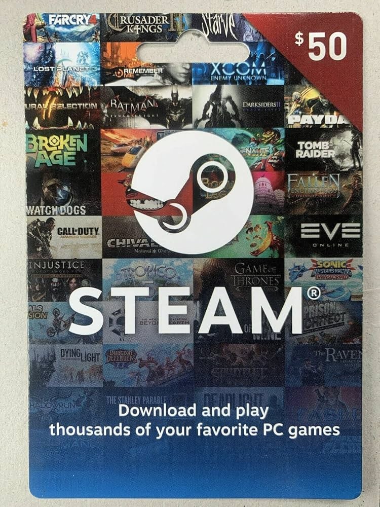 $50 Steam Valve Gift Card 
