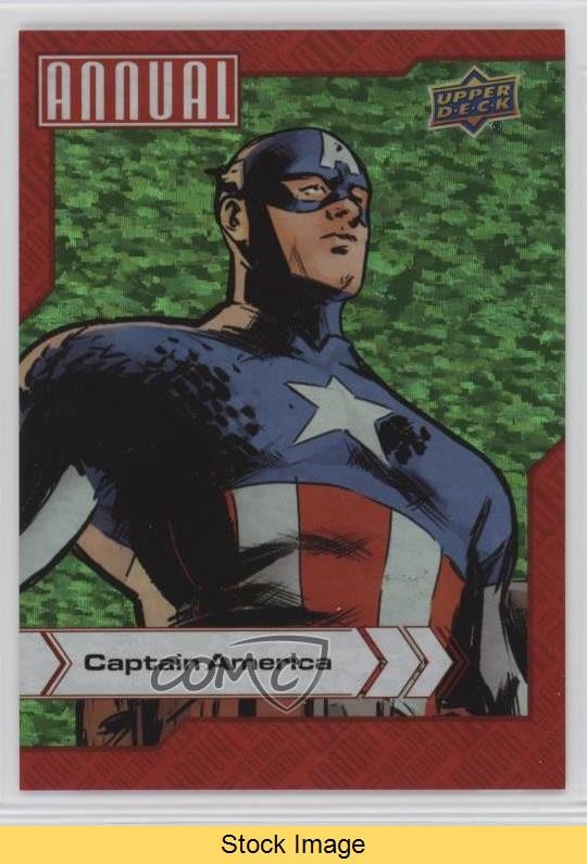 2022-23 Upper Deck Marvel Annual Green Captain America #14 READ 0og6