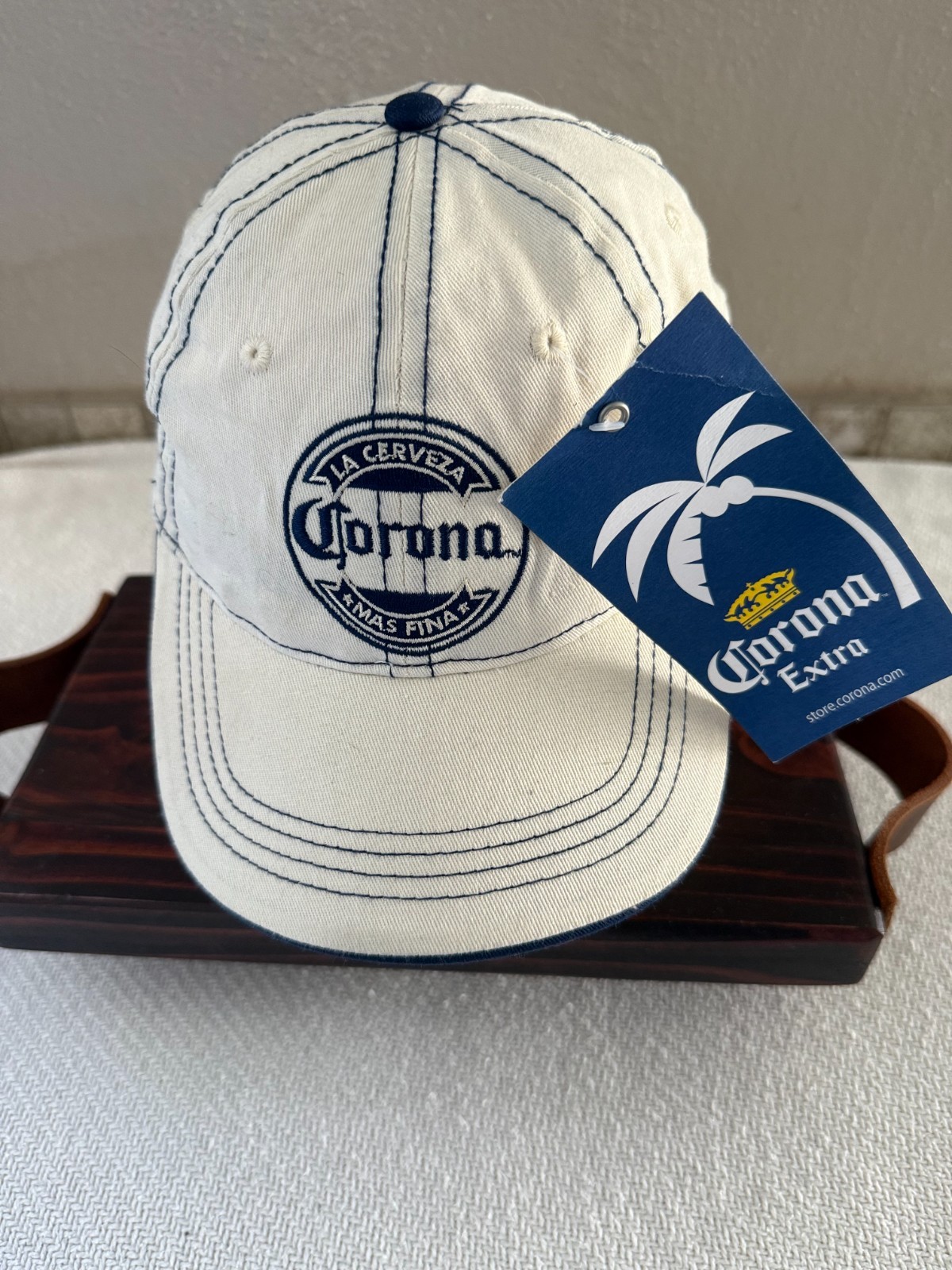 Corona Baseball Cap Hat Adult Adjustable Strap Back Beige Paper Tag H3Sportsgear