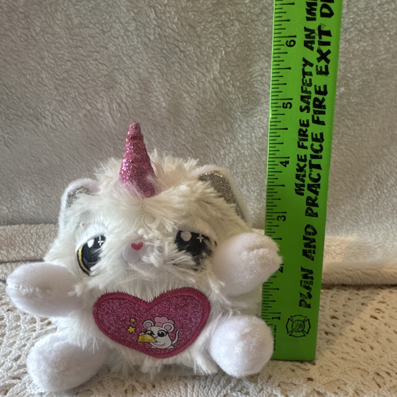 Zuru Rainbocorns Kittycorn Surprise Unicorn mouse pink Heart plush 4.5"