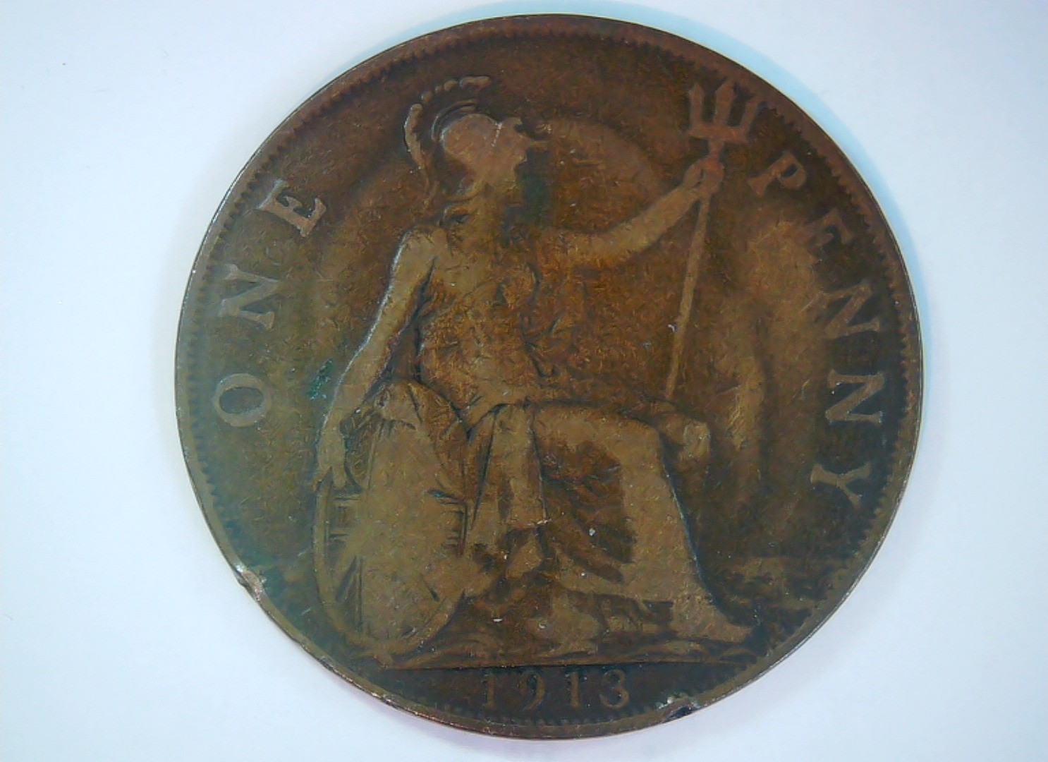 United Kingdom 1913 1 Penny Edward VII Penny (Britannia reverse) Coin