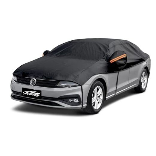 Half Car Cover Top, Hail Protector Car Cover with Cotton Liner, 1- Sedan L