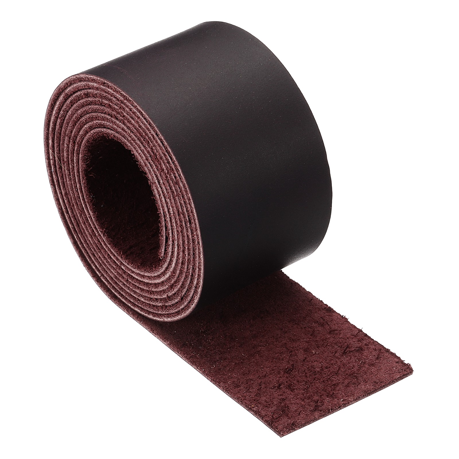 Full Grain Leather Strap, 1.6 Inches Wide x 51 Inches Long, Purple