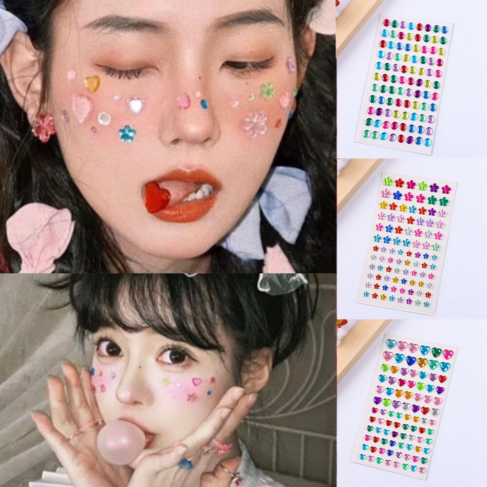 3D DIY Diamond Face Jewels Nail Stickers Diamond Decoration Eyeshadow Stickers ∂