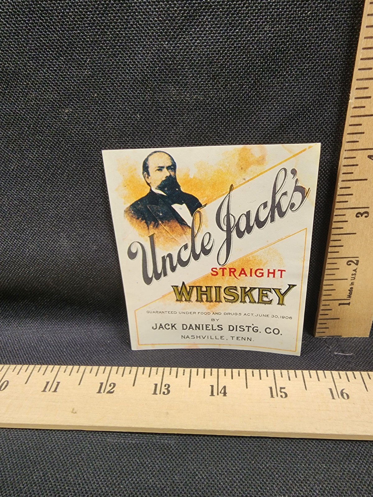 Jack Daniels Distillery Uncle Jack's Straight Whiskey 1906 Fantasy Label 
