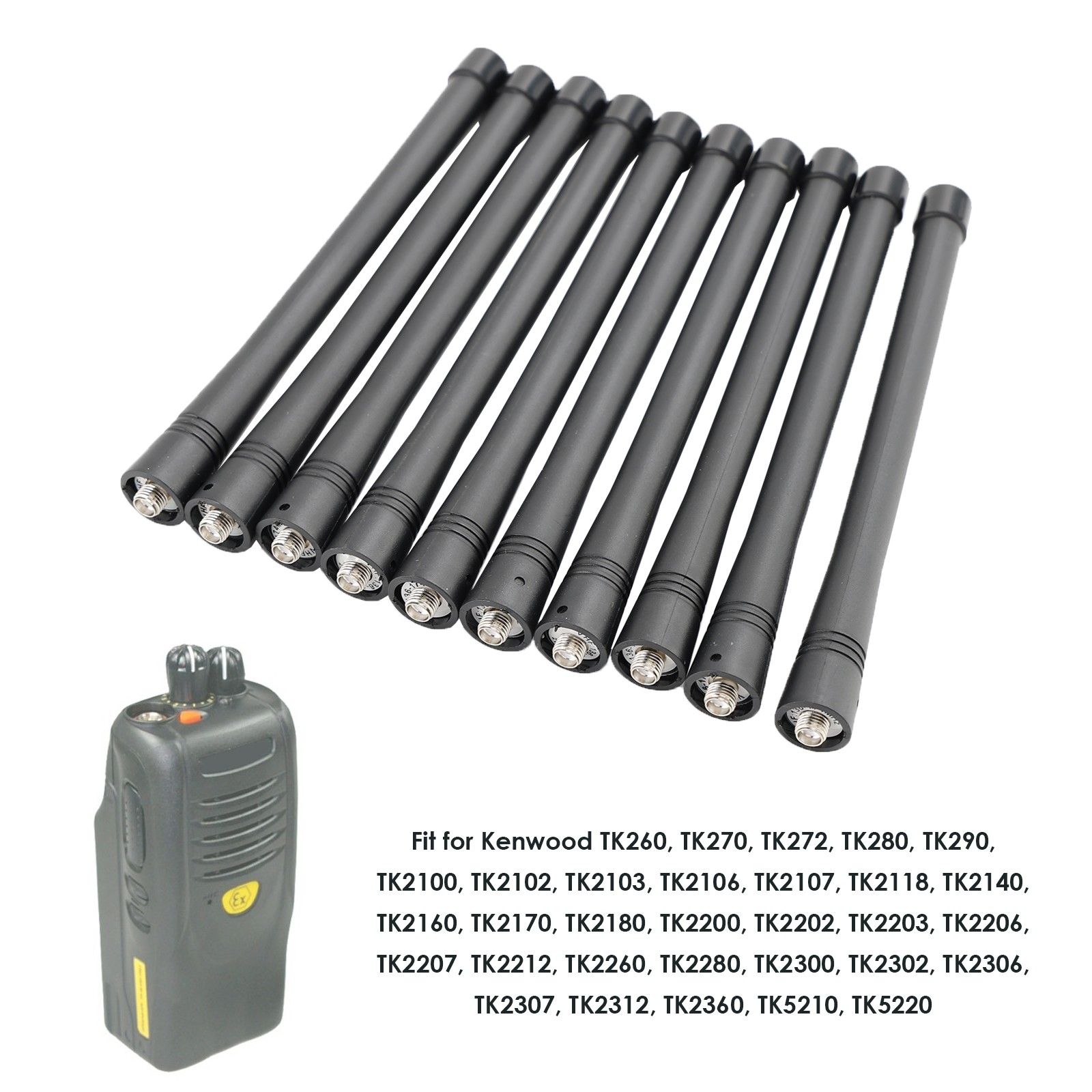 10x 136-174Mhz VHF Car Radio 155mm Antenna for Kenwood TK260 TK270 TK272 TK280