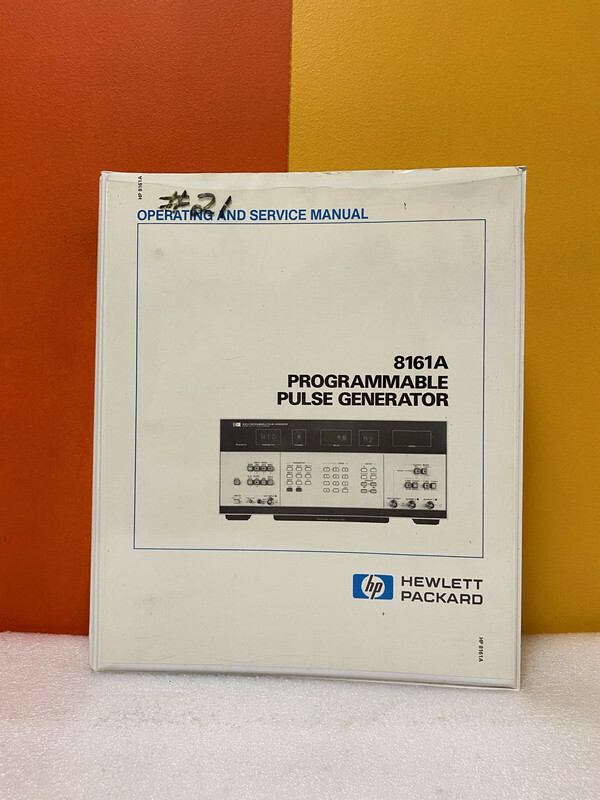HP 08161-90005 8161A Programmable Pulse Generator Operating & Programming Manual