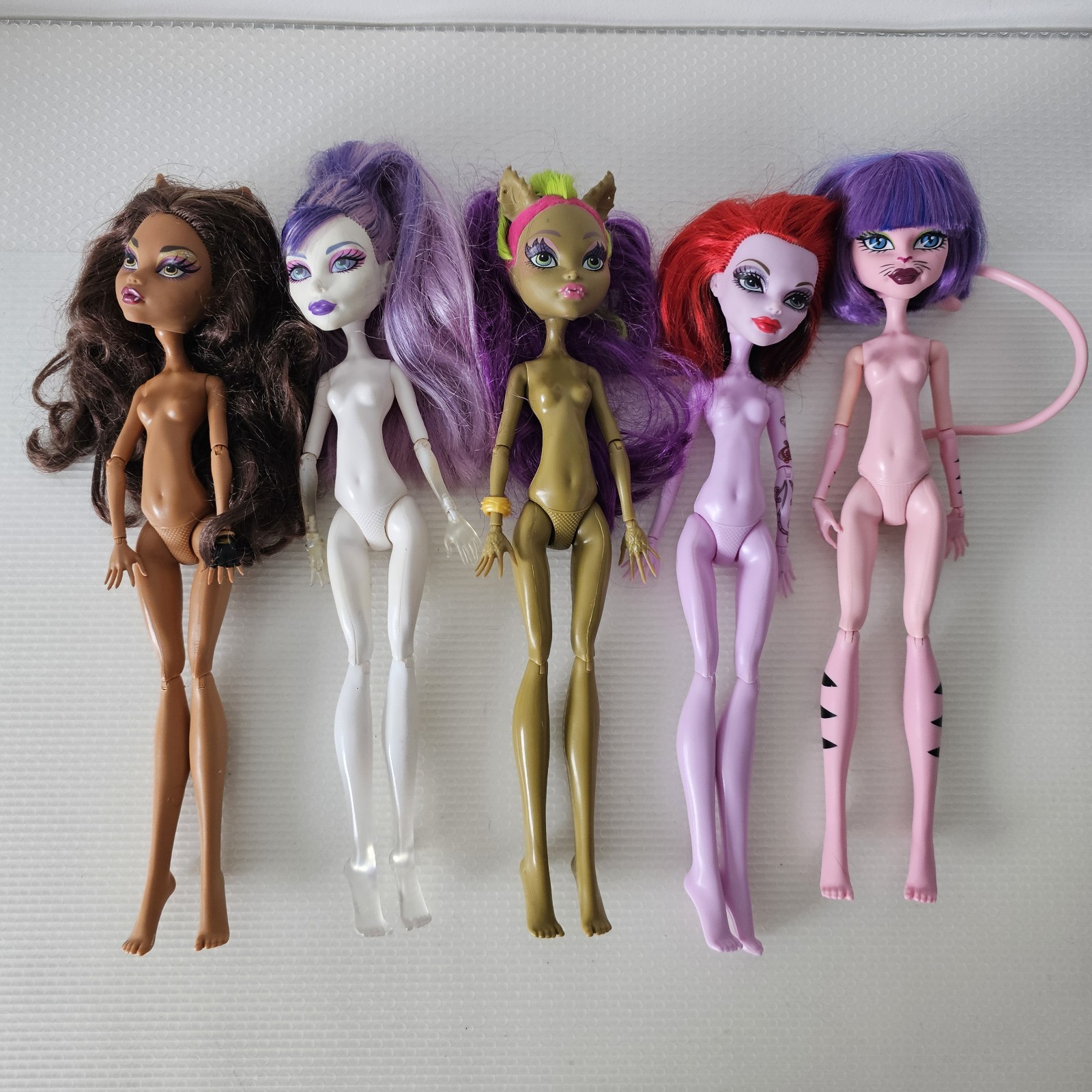 Lot of 5 Monster High Dolls Clawvenus Operetta Spectra CAM ++ INCOMPLETE 