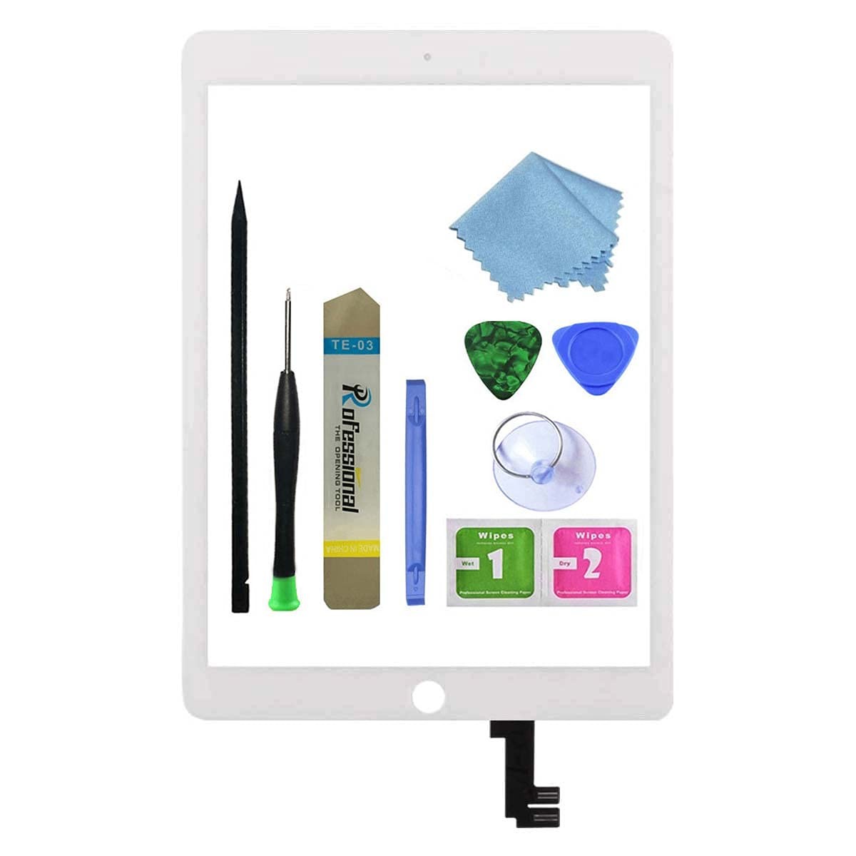 for White iPad Air 2 2nd Generation Touch Screen Digitizer Glass Replacement ...