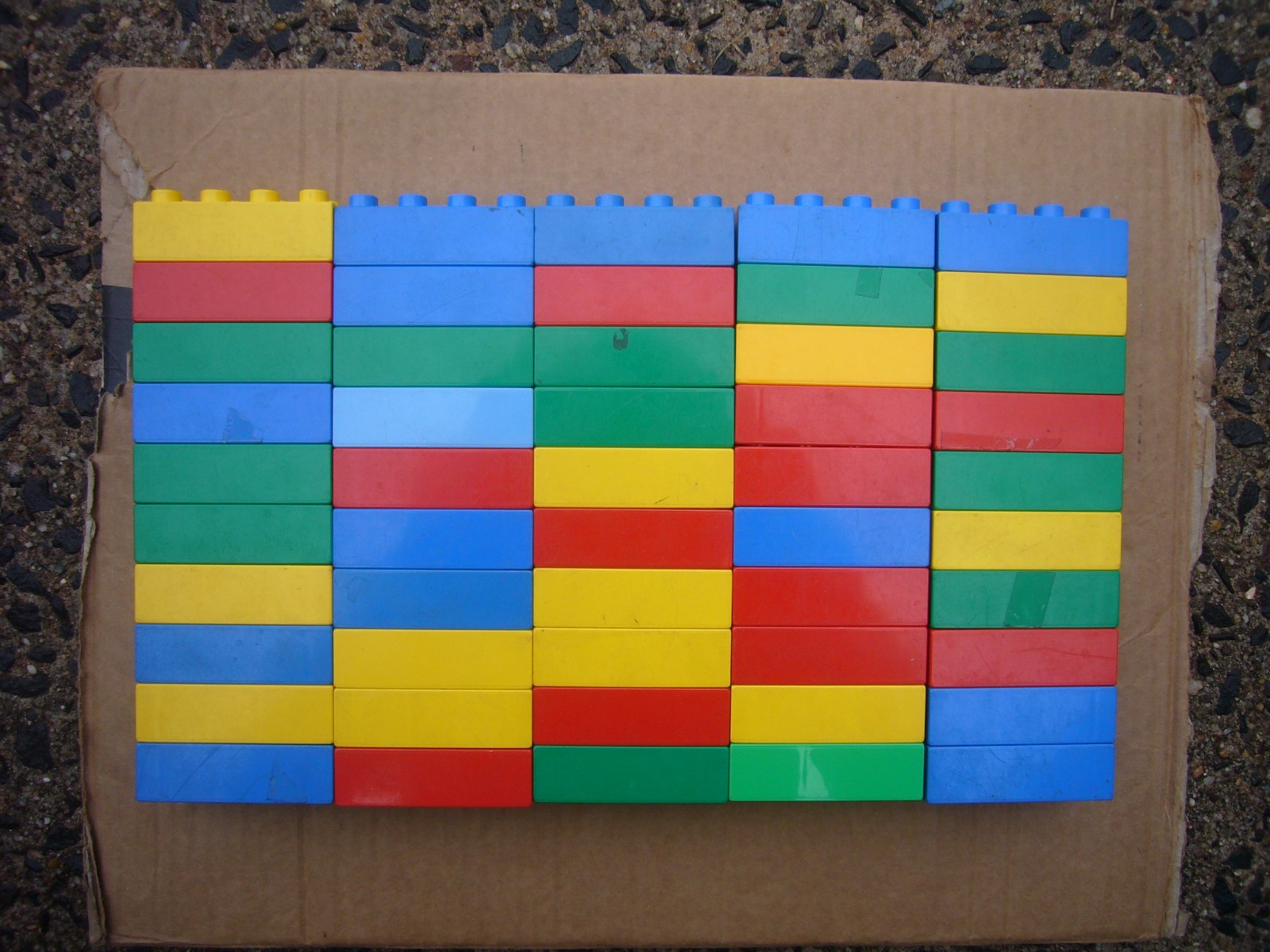 Lego Duplo 2x4 thick Bricks Lot of 50 all used with marks and scratches