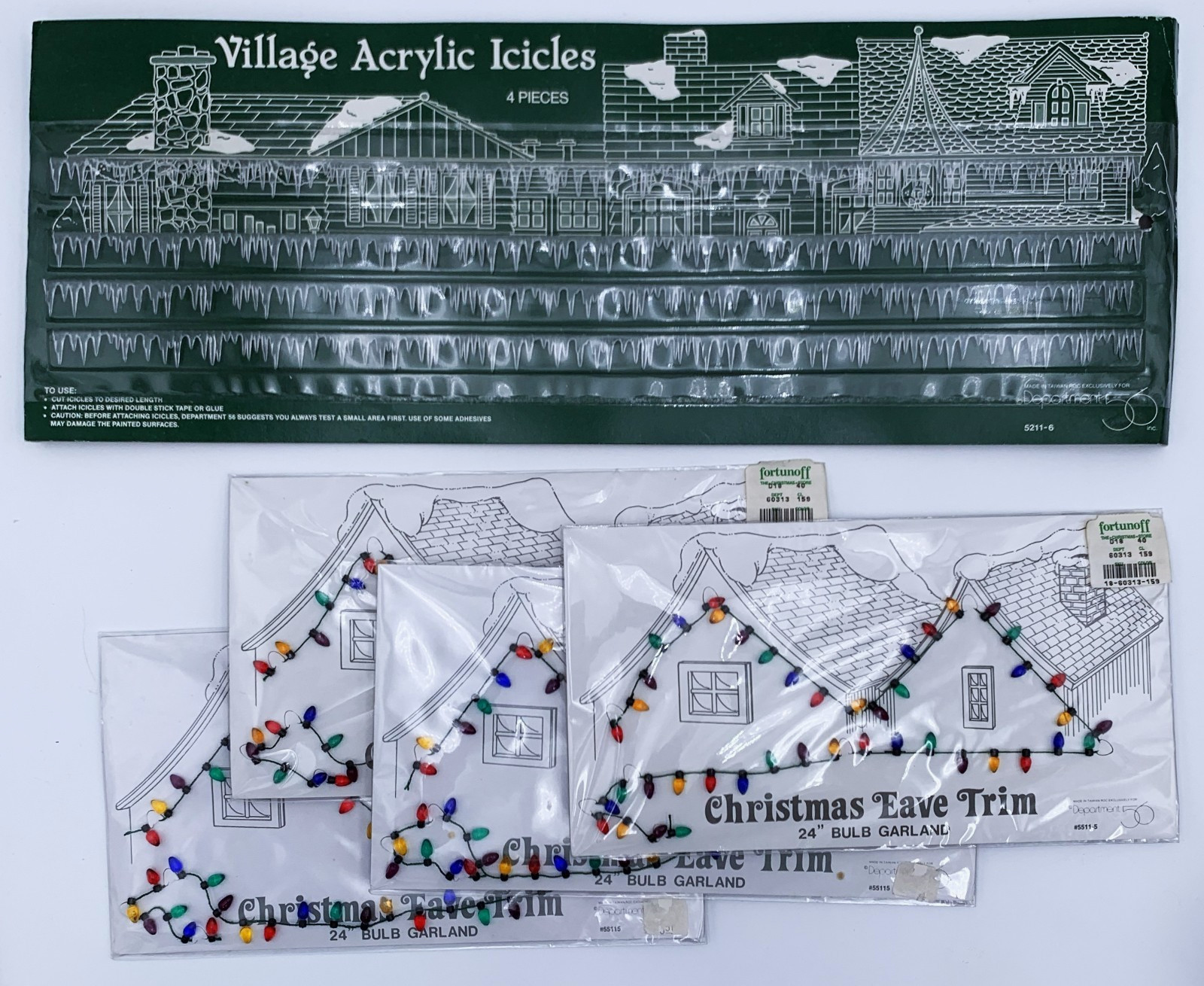 Dept 56 Mini Icicles & Outdoor Lights Faux Decor Items Village Doll House Trains