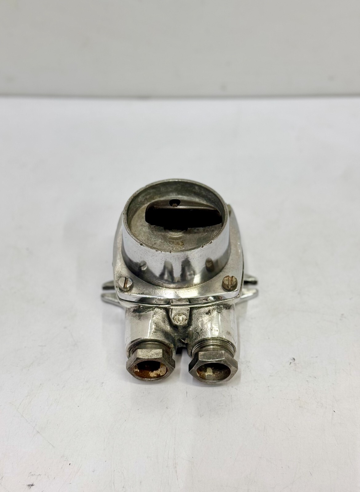 Vintage Marine Ship Switch Socket Reclaimed Aluminum Antique Nautical Electrical