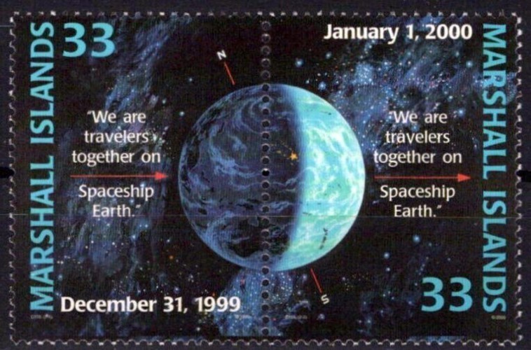 Marshall Islands 1999 MNH Se-Tenant, Millennium Space Planets Stars Sun
