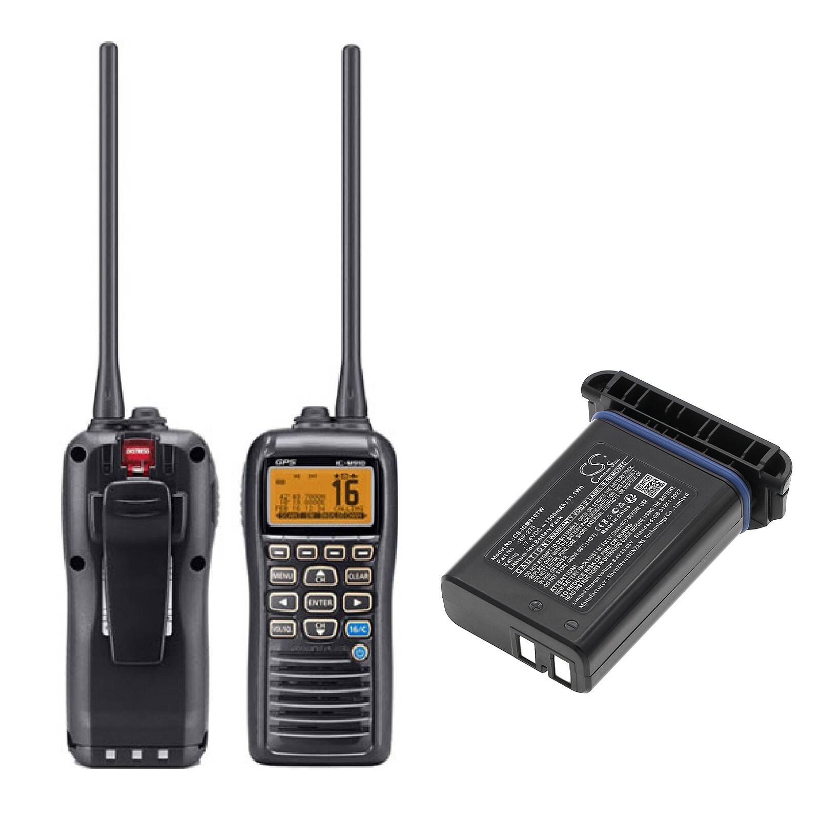 BATTERIE 1500mAh Type BP-275 For Icom IC-M91D IC-M92D