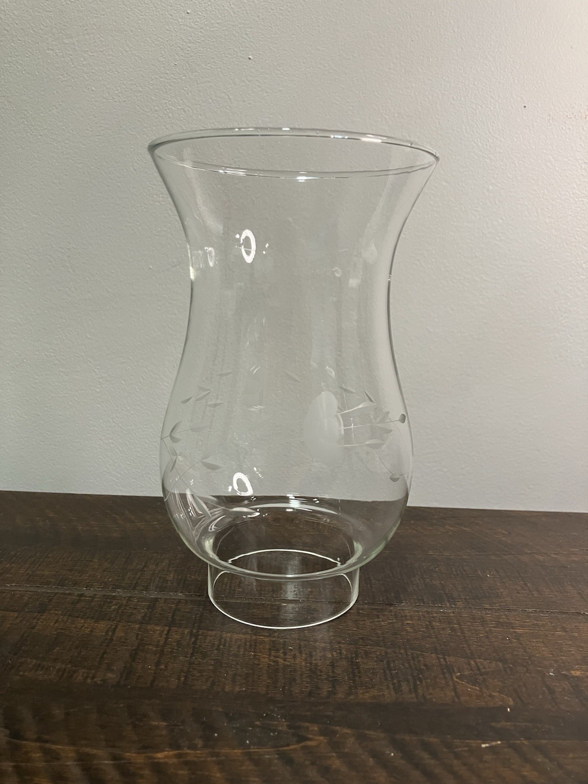 Princess House Heritage Glass Hurricane Lamp Chimney Shade 6 1/4” T 2 1/4”Fitter