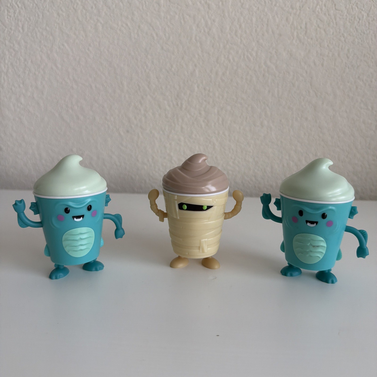 Lot of 3 Wendy’s Frosty Frights Toys Figures Halloween Chilly Gilly and Mummy