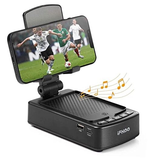 Gifts for Men Women, Phone Stand with Bluetooth Speaker BT5.3, Gifts for Him 
