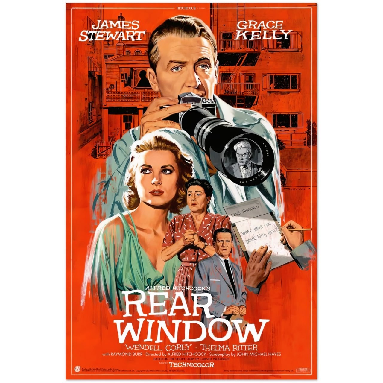 Rear Window 1954 Alfred Hitchcock Classic Thriller Movie Poster