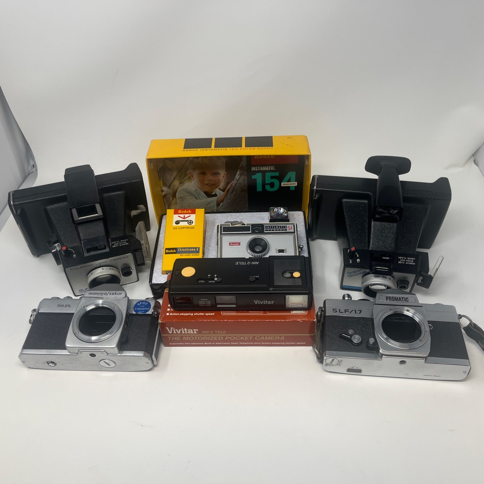 Lot of 6 Mixed Cameras For Parts Only 